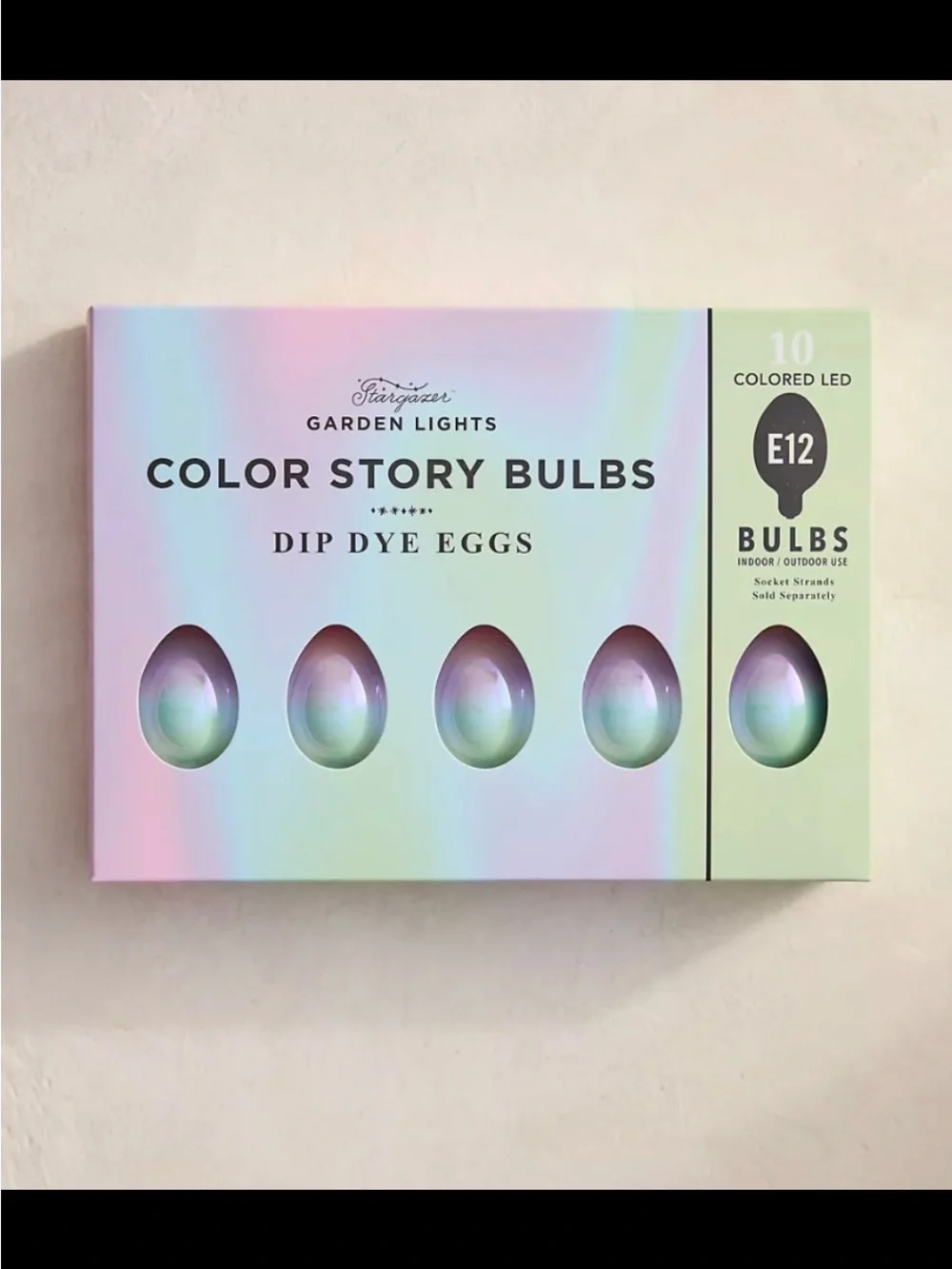 Terrain Stargazer Garden Lights. Set of 10. Pastel colors.